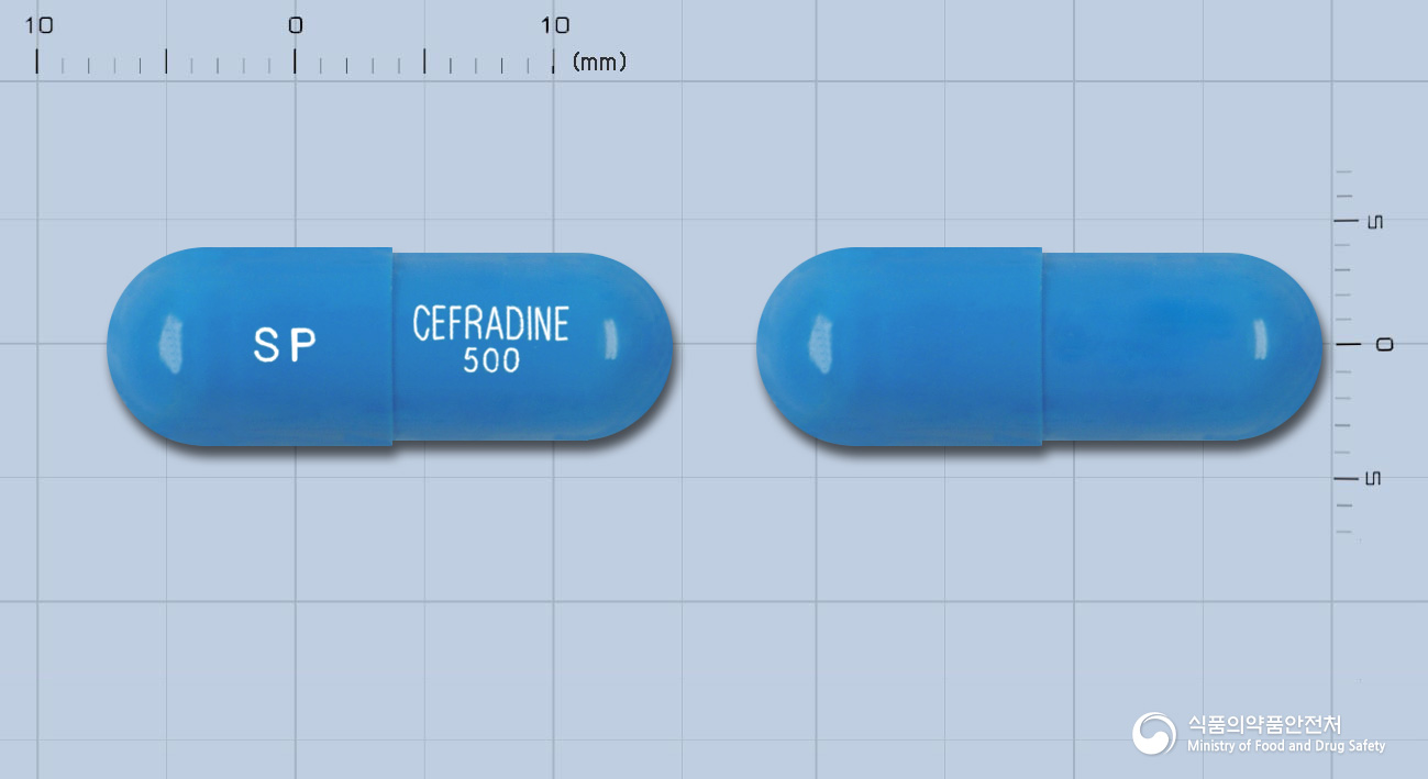 신풍세프라딘캡슐(수출명:CEFADIN Capsules, SHINPOONGCEFADIN Capsule 500mg) 낱알 사진