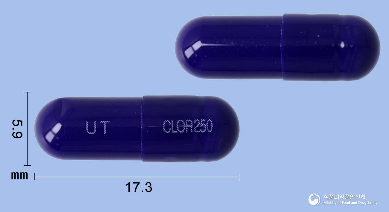 뉴포린캡슐250밀리그램(세파클러수화물)(수출명:NewclorCaps.250mg,UniclorCaps.250mg,KupuniclorCaps.250mg) 낱알 사진