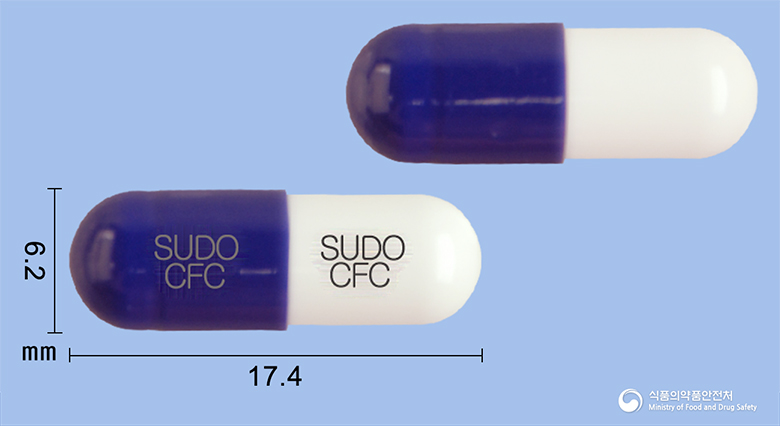 팜젠세파클러캡슐250mg(수출명:수클러캡슐250mg,파시클러캡슐250mg) 낱알 사진