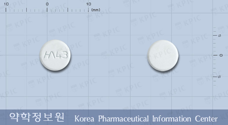 한올트리메부틴말레산염정 낱알 사진