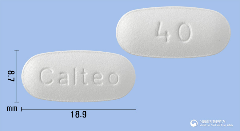 칼테오-40정(Calteo-40Tablets) 낱알 사진
