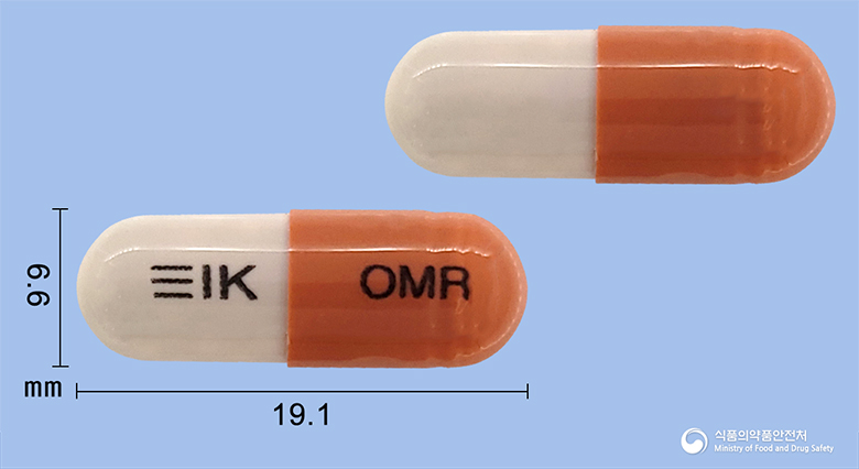 오메라졸캡슐(오메프라졸)(수출명 : OMERAZOLE Caps.) 낱알 사진