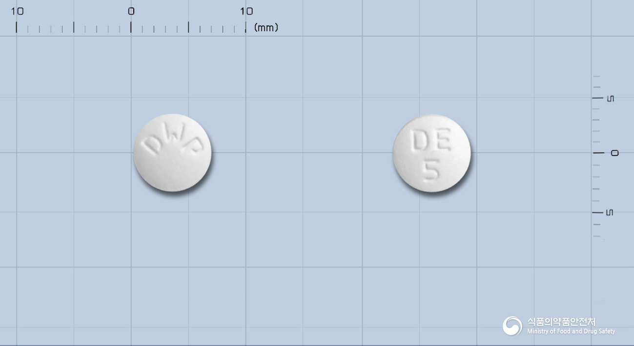 대원염산도네페질정5mg(도네페질염산염) 낱알 사진