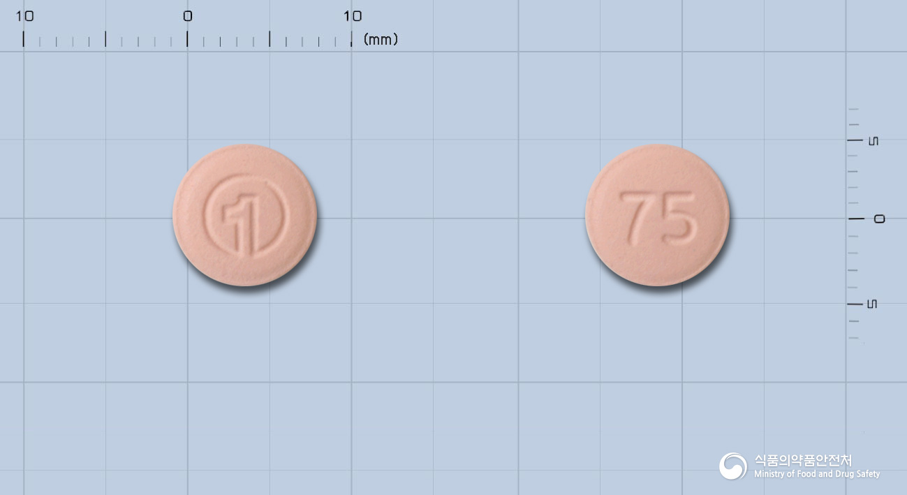 플라메드정(클로피도그렐황산염)[수출명:플라독스정(FLADOXTablet) 낱알 사진