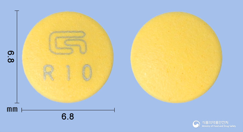 라베스타정10mg(라베프라졸나트륨) 낱알 사진