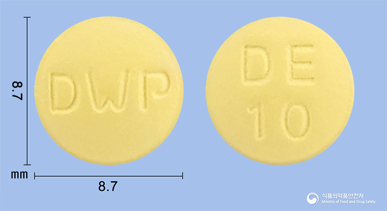 대원염산도네페질정10mg(도네페질염산염일수화물) 낱알 사진