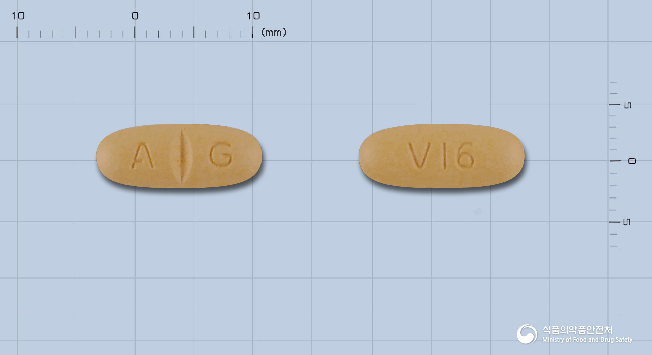 디큐반정160mg(발사르탄) 낱알 사진