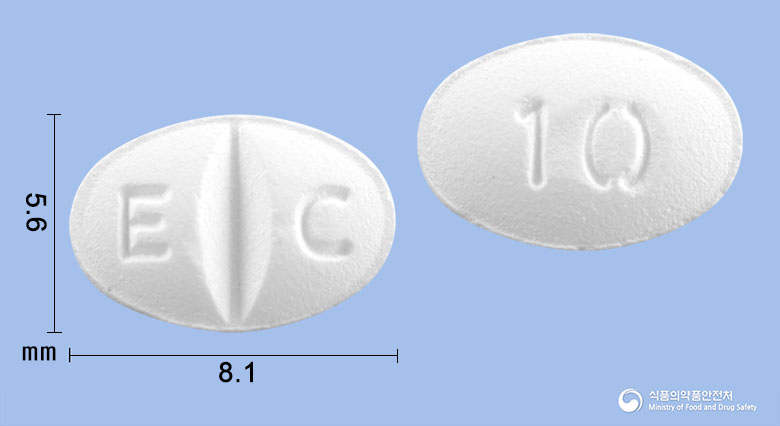 에드파정10mg(에스시탈로프람옥살산염) 낱알 사진