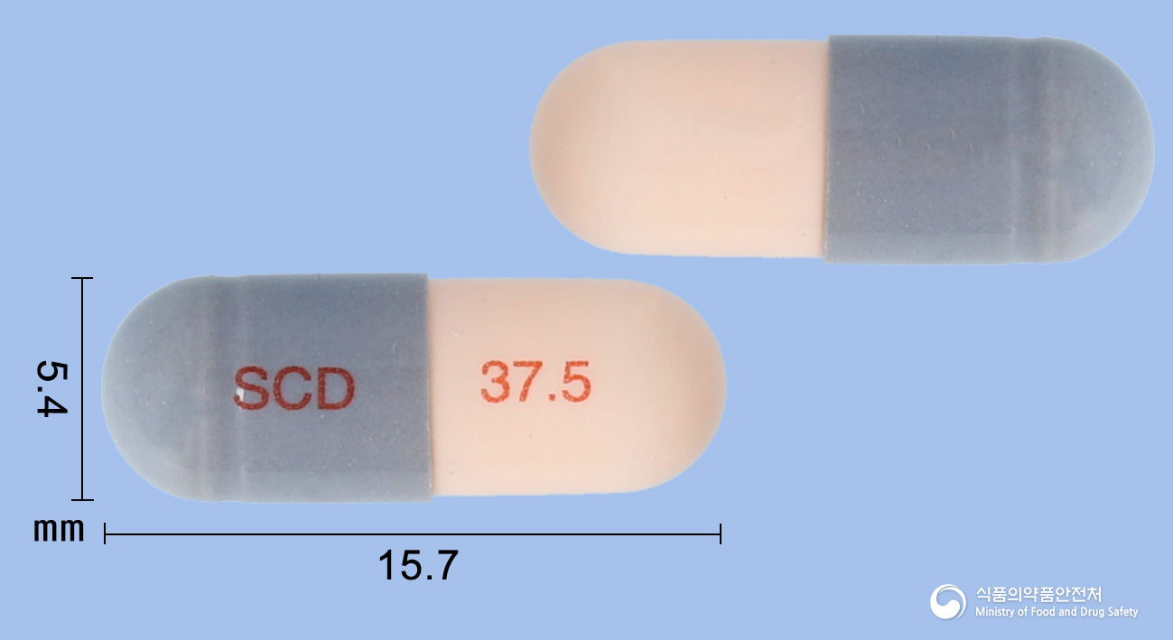 벤라팩트서방캡슐37.5mg(벤라팍신염산염) 낱알 사진