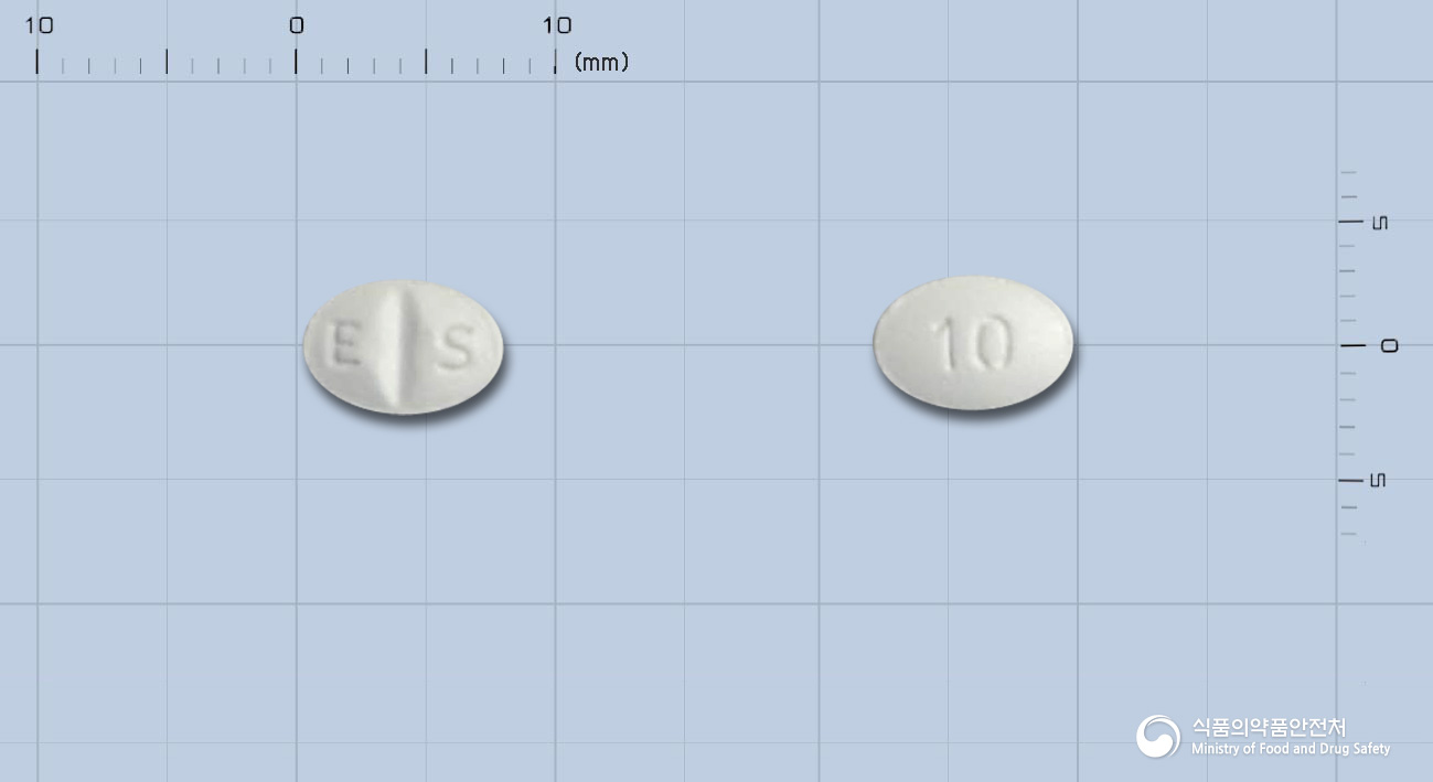 뉴프람정 10mg (에스시탈로프람옥살산염) 낱알 사진
