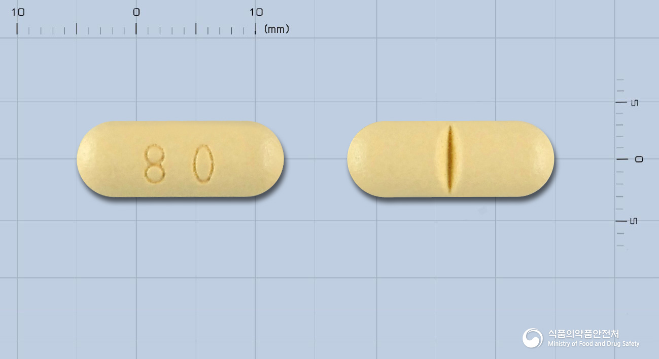 페브릭정80mg(페북소스타트) 낱알 사진