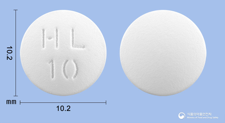자이자핀정10mg(올란자핀) 낱알 사진
