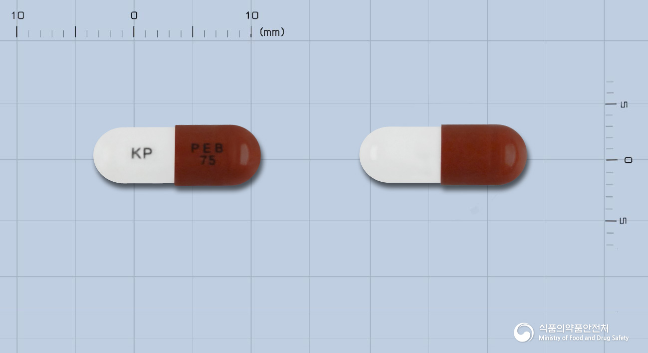 리가린캡슐75mg(프레가발린) 낱알 사진