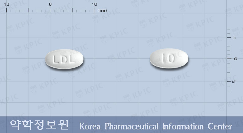 엘디로정10밀리그램(아토르바스타틴칼슘삼수화물) 낱알 사진