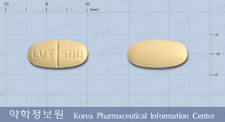 레비로틴정500밀리그램(레비티라세탐) 낱알 사진