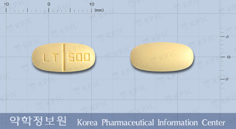 케피람정500밀리그램(레비티라세탐) 낱알 사진