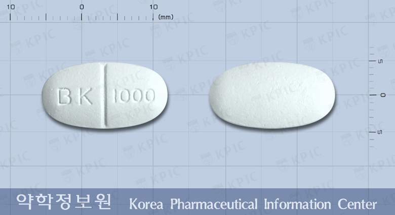 레비큐어정1000밀리그램(레비티라세탐) 낱알 사진