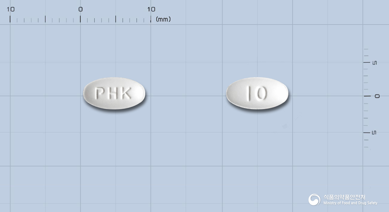 파로틴정10mg(아토르바스타틴칼슘) 낱알 사진