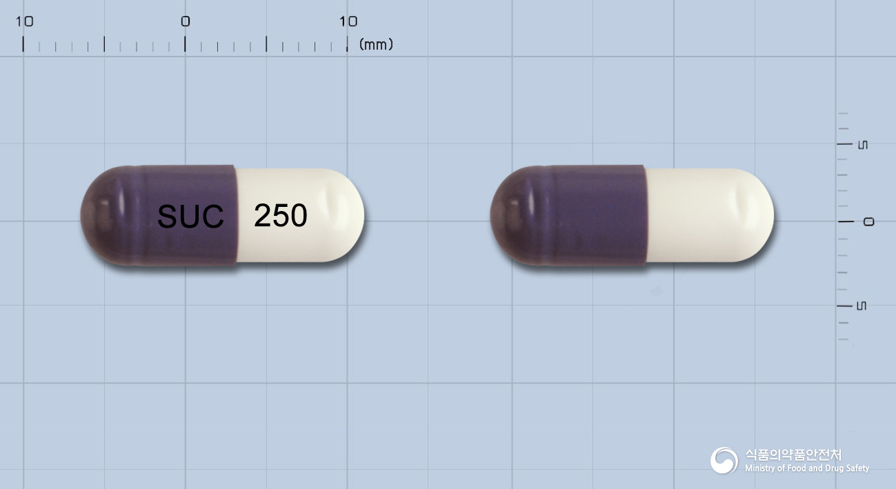 뉴세파캡슐250mg(세파클러수화물) 낱알 사진