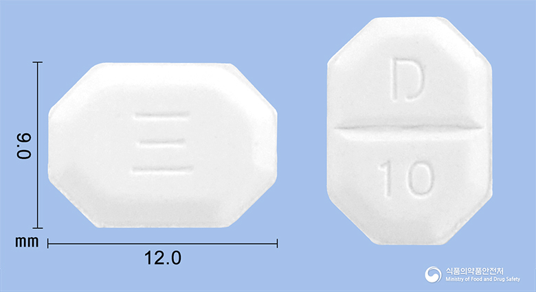 디로바정10mg(암로디핀베실산염) 낱알 사진