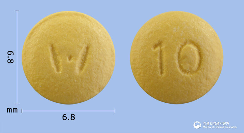 라베휴정10mg(라베프라졸나트륨) 낱알 사진