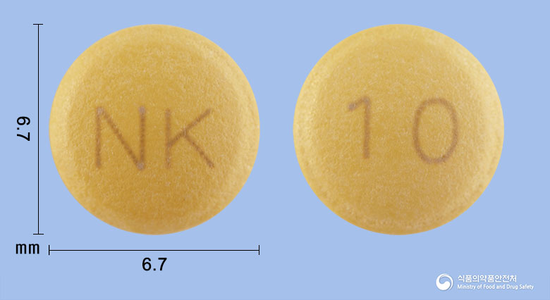 라베민정10mg(라베프라졸나트륨) 낱알 사진