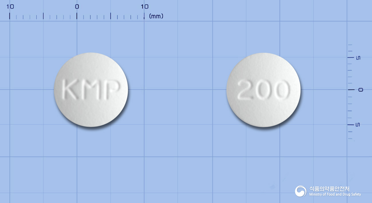 피엠에스쿠에티아핀정200mg(쿠에티아핀푸마르산염) 낱알 사진