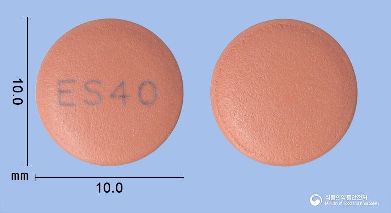 에소라졸정40mg(에스오메프라졸마그네슘삼수화물) 낱알 사진