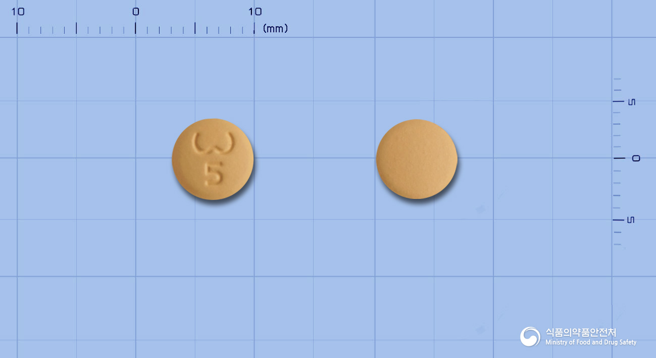 로수브이정5mg(로수바스타틴칼슘) 낱알 사진