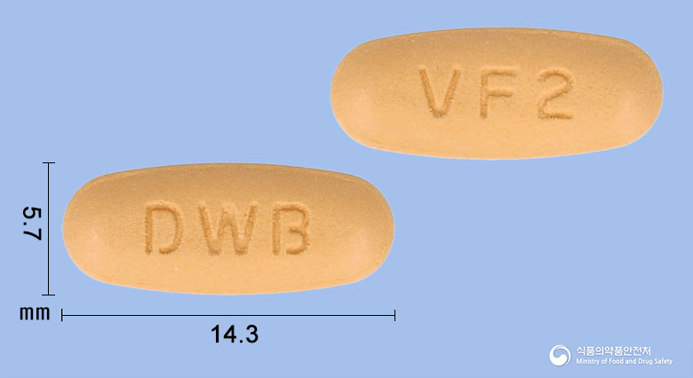 브이포지정5/160mg 낱알 사진