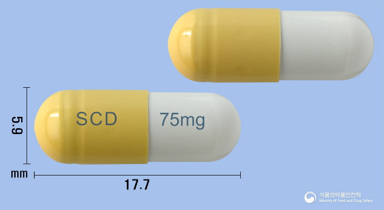 타미르캡슐75mg(오셀타미비르인산염) 낱알 사진
