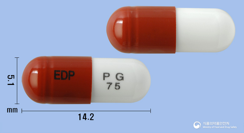 프로카반캡슐75mg(프레가발린) 낱알 사진