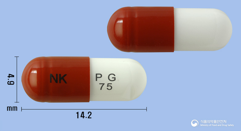 넥리카캡슐75mg(프레가발린) 낱알 사진