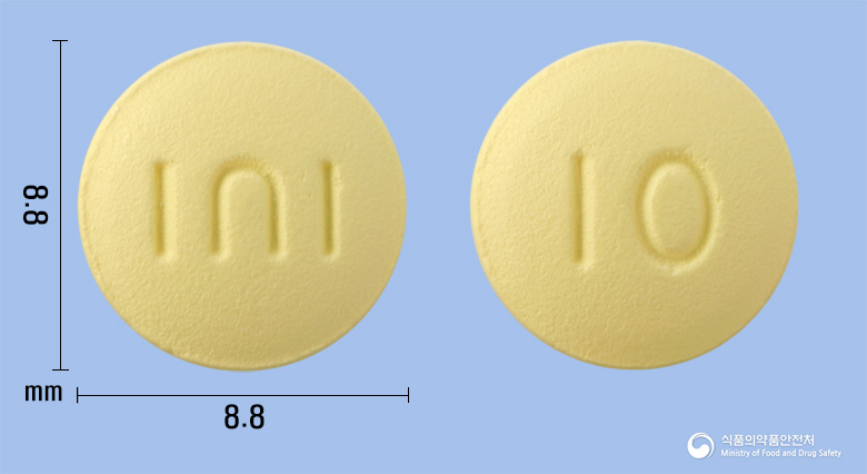 비보존도네페질정10mg(도네페질염산염수화물) 낱알 사진