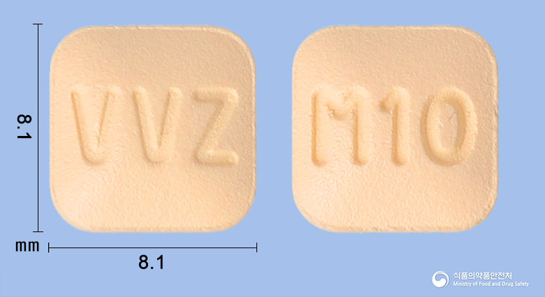 비보존몬테루카스트정10mg(몬테루카스트나트륨) 낱알 사진