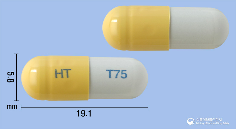 타미인플캡슐75mg(오셀타미비르인산염) 낱알 사진