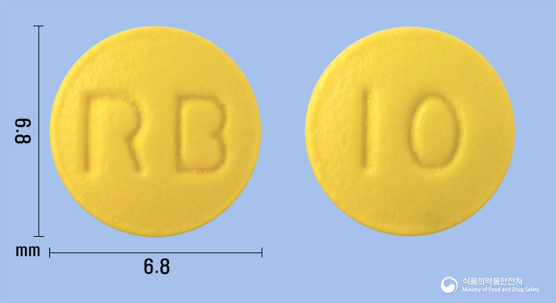 라베라즈정10mg(라베프라졸나트륨) 낱알 사진