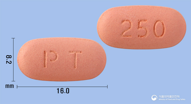 유로레보정250mg(레보플록사신수화물) 낱알 사진