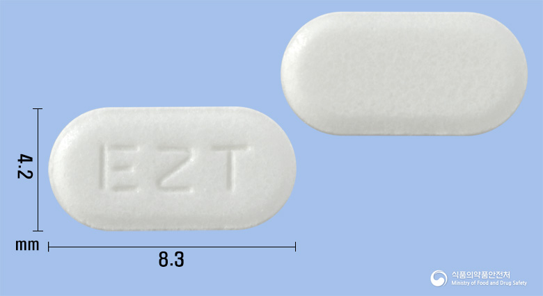 에제트원정10mg(에제티미브) 낱알 사진