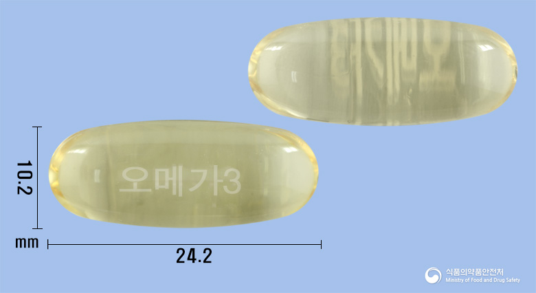 메가트리연질캡슐(오메가-3-산에틸에스테르90) 낱알 사진