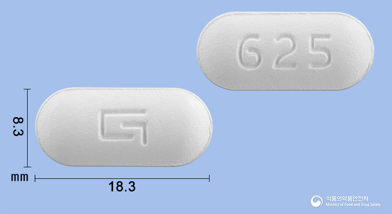 클라씨린정625mg(아목시실린수화물·클라불란산칼륨) 낱알 사진