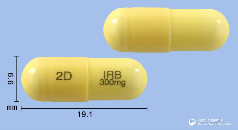 이로바캡슐300mg(가바펜틴) 낱알 사진