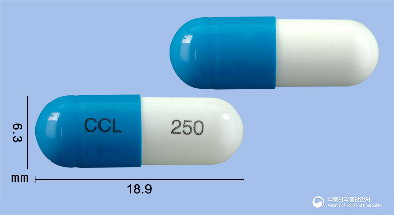 쎄클러캡슐250mg(세파클러수화물) 낱알 사진