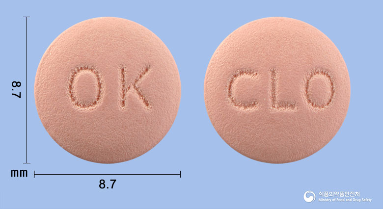 플라킴정75mg(클로피도그렐황산수소염) 낱알 사진