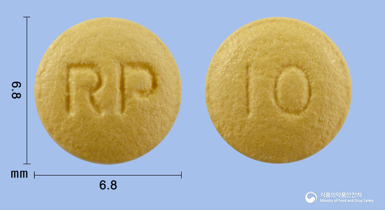 알피라베정10mg(라베프라졸나트륨) 낱알 사진