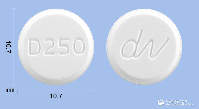 도베우정250mg(도베실산칼슘수화물) 낱알 사진