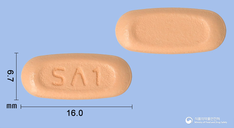 다플시타정10/100mg(다파글리플로진, 시타글립틴) 낱알 사진