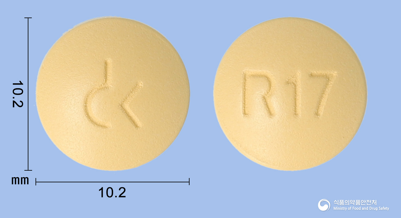 라베드온정10/600mg(라베프라졸나트륨, 침강탄산칼슘) 낱알 사진